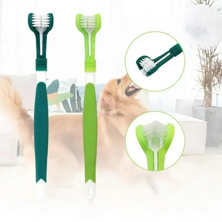 Escova Dental de Silicone para Cães e Gatos