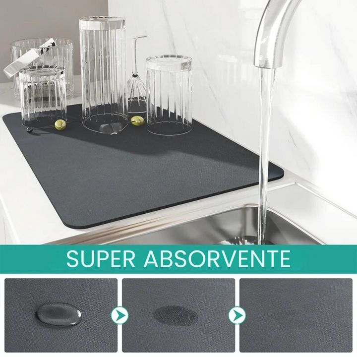 Tapete Secador Super Absorvente e Antiderrapante