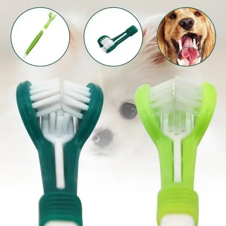 Escova Dental de Silicone para Cães e Gatos