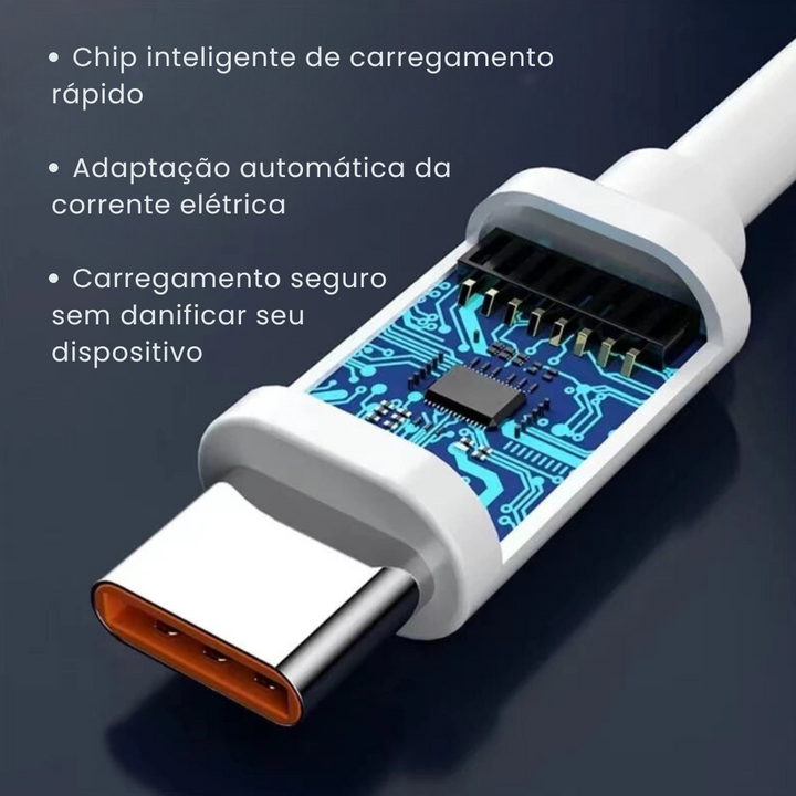 Cabo Turbo Power 10A - 120W  |  USB-A Tipo-C Android