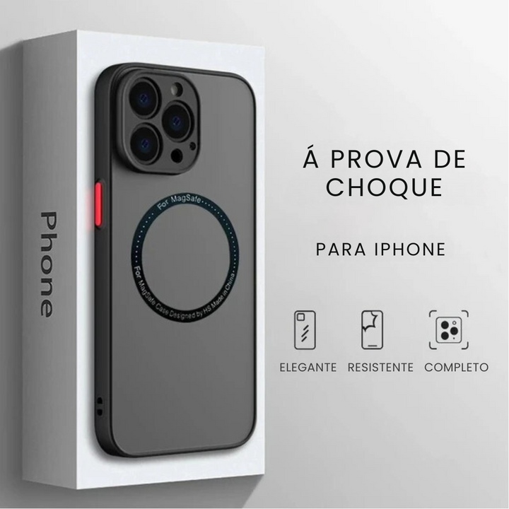 Capa MagSafe à Prova de Choques e Carregamento Rápido - iPhone