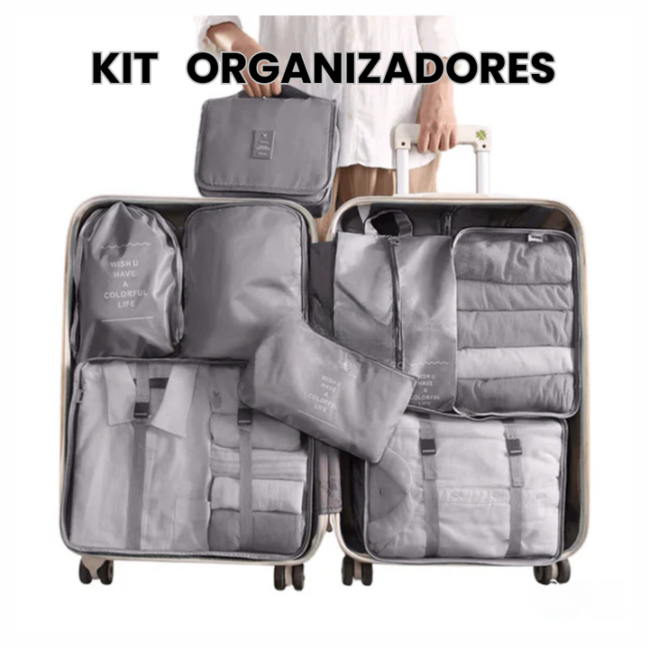 Kit de Sacos Organizadores de Mala para Viagem