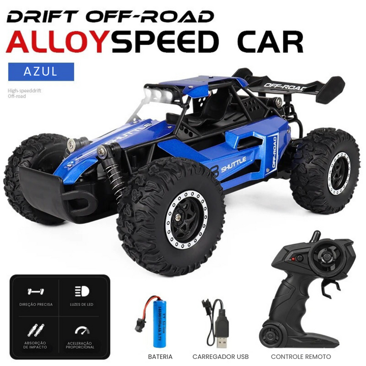 Carro Off-Road com Controle Remoto e Luzes LED