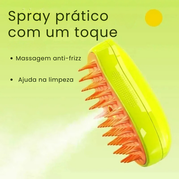 Escova de Massagem a Vapor para Cães e Gatos