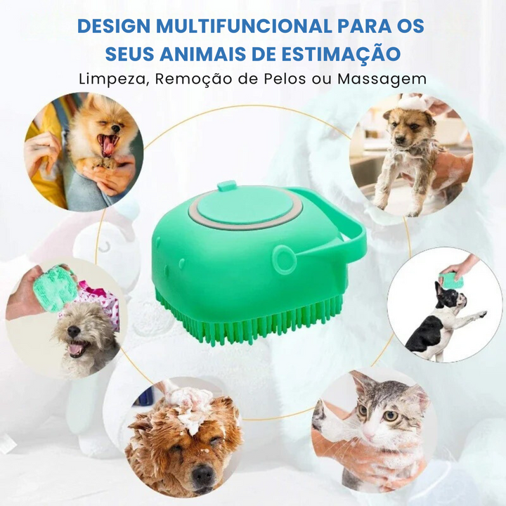 Escova com Dispensador Integrado para Cães