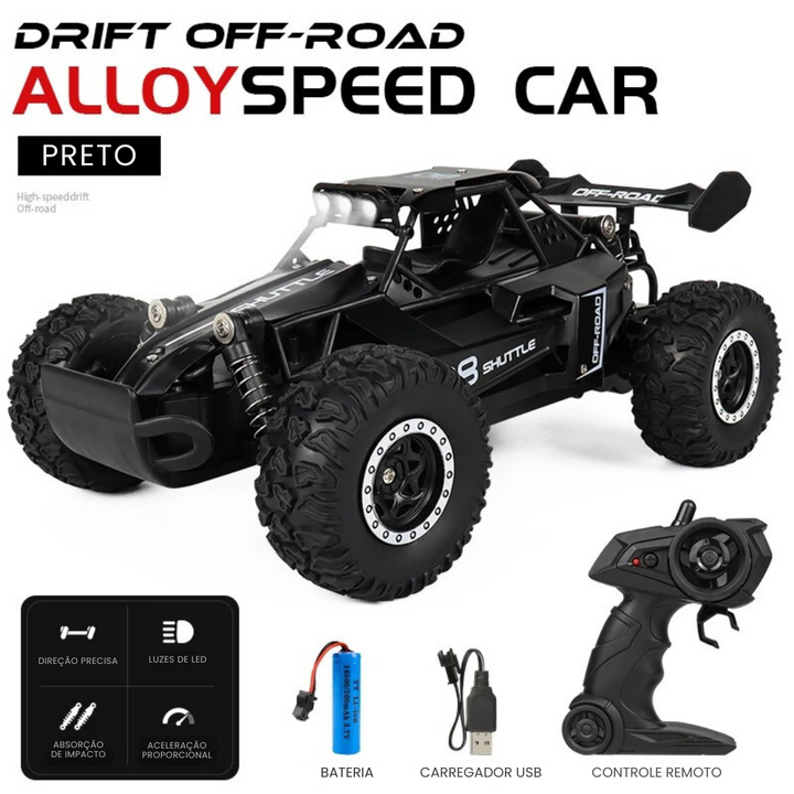 Carro Off-Road com Controle Remoto e Luzes LED