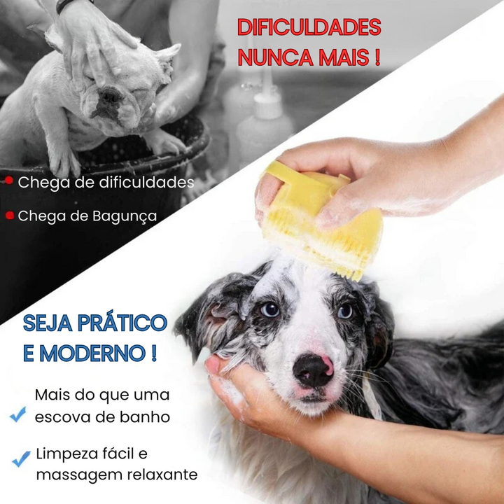 Escova com Dispensador Integrado para Cães