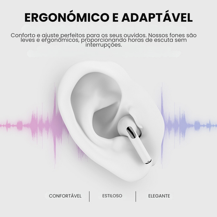 Pro 4 TWS - Fones Bluetooth 5.3 à Prova d'Água com Microfone