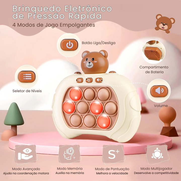 Brinquedo Sensorial Pop-Push Eletrónico