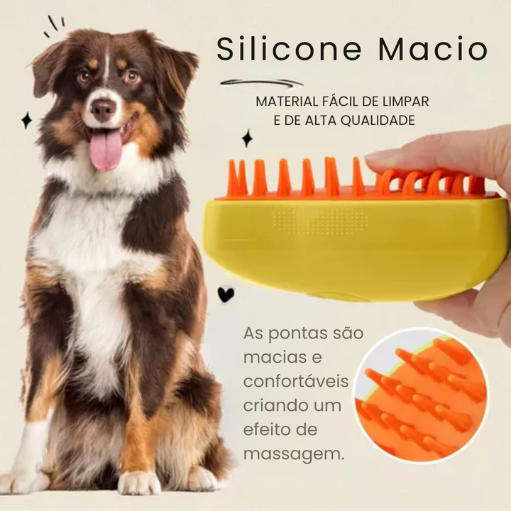 Escova de Massagem a Vapor para Cães e Gatos